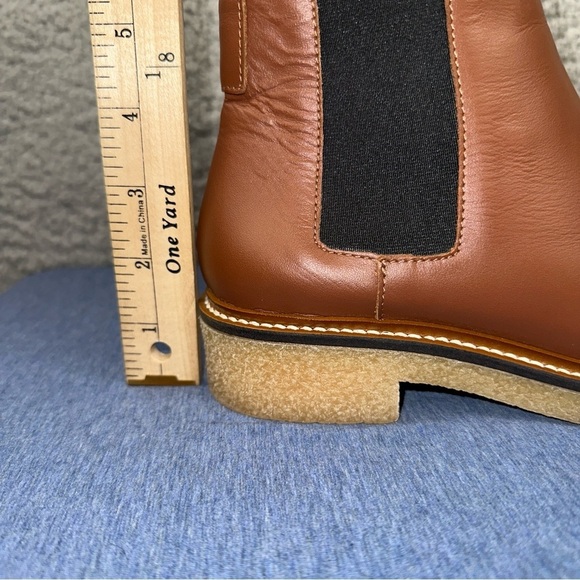Everlane Shoes The Chelsea Womens 7 Brown Tobacco Round Toe Leather Upper Boot - Picture 10 of 10
